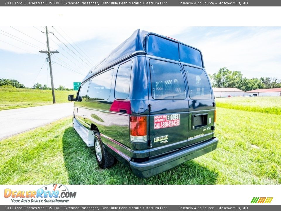 2011 Ford E Series Van E350 XLT Extended Passenger Dark Blue Pearl Metallic / Medium Flint Photo #6