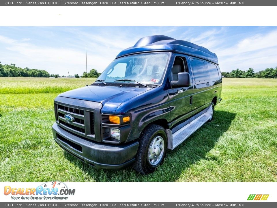 2011 Ford E Series Van E350 XLT Extended Passenger Dark Blue Pearl Metallic / Medium Flint Photo #8