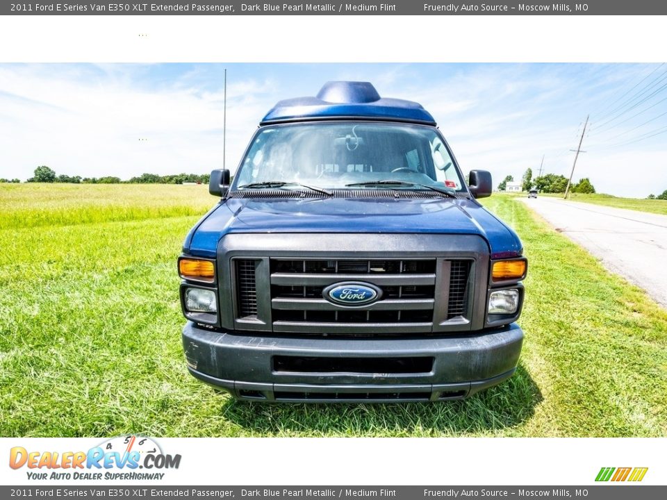 2011 Ford E Series Van E350 XLT Extended Passenger Dark Blue Pearl Metallic / Medium Flint Photo #9