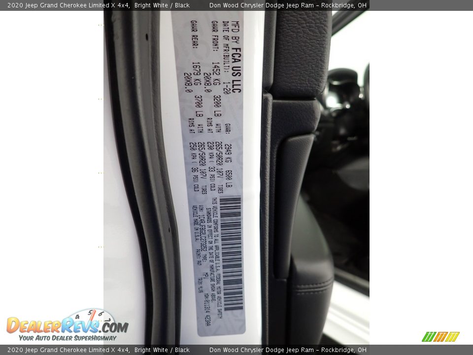 2020 Jeep Grand Cherokee Limited X 4x4 Bright White / Black Photo #36