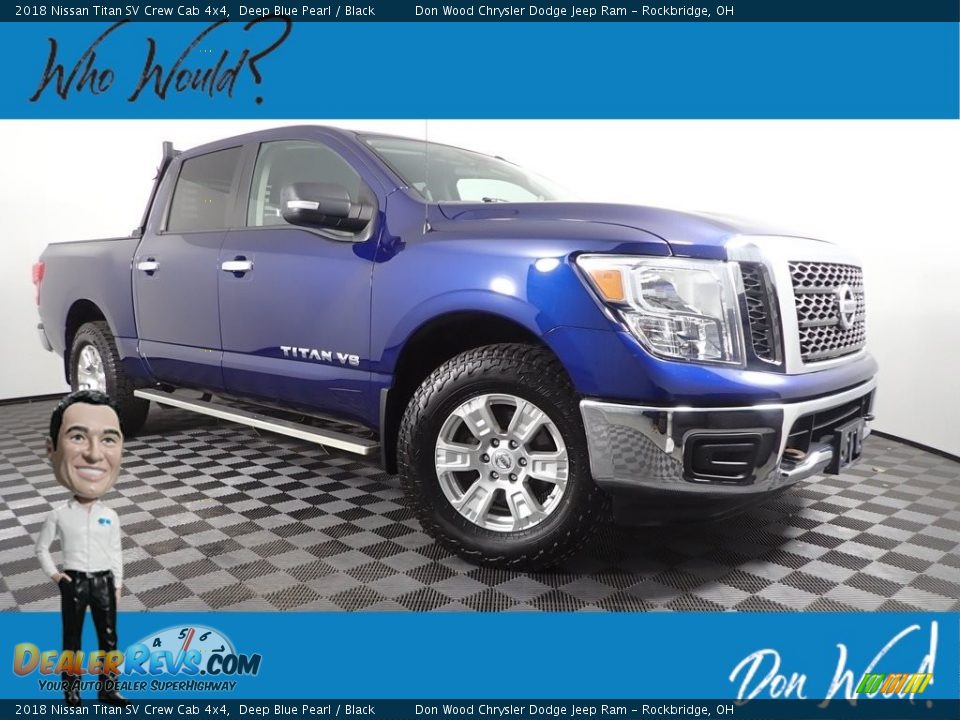 2018 Nissan Titan SV Crew Cab 4x4 Deep Blue Pearl / Black Photo #1