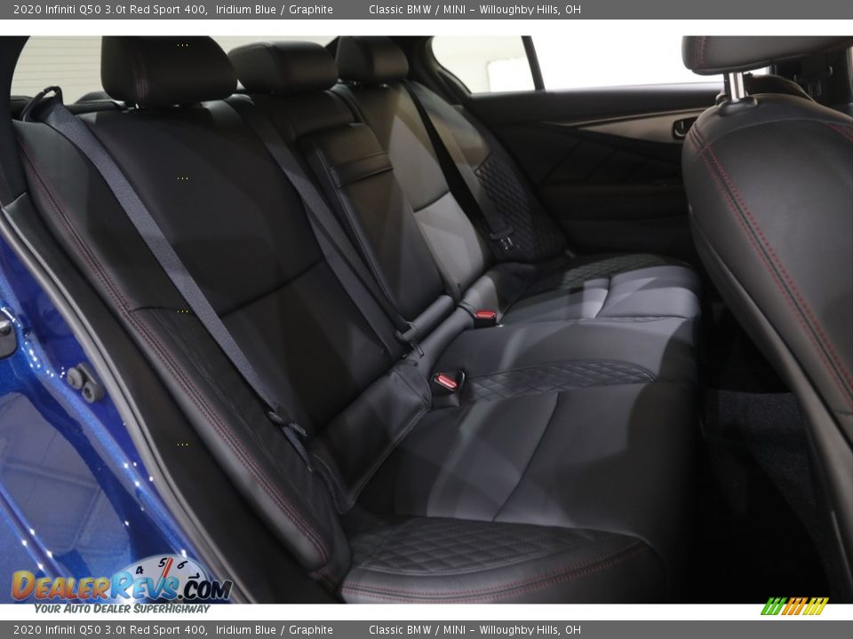Rear Seat of 2020 Infiniti Q50 3.0t Red Sport 400 Photo #18