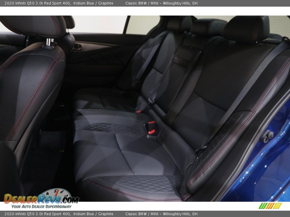 Rear Seat of 2020 Infiniti Q50 3.0t Red Sport 400 Photo #19
