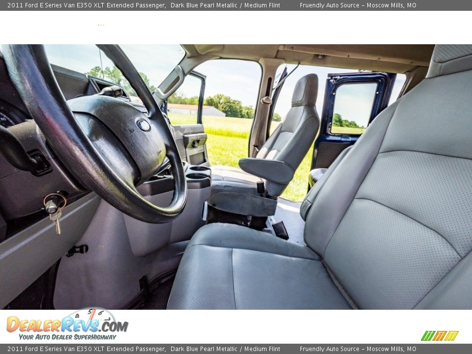 2011 Ford E Series Van E350 XLT Extended Passenger Dark Blue Pearl Metallic / Medium Flint Photo #18