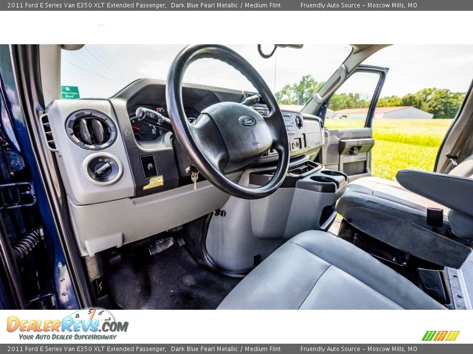2011 Ford E Series Van E350 XLT Extended Passenger Dark Blue Pearl Metallic / Medium Flint Photo #19