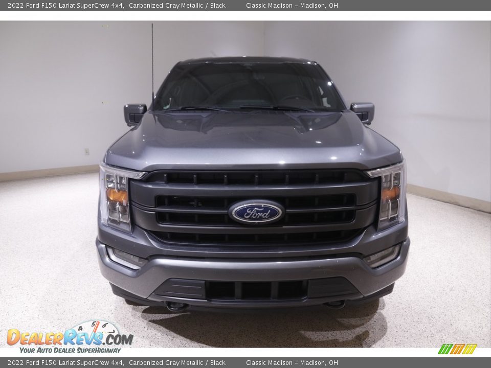 2022 Ford F150 Lariat SuperCrew 4x4 Carbonized Gray Metallic / Black Photo #2