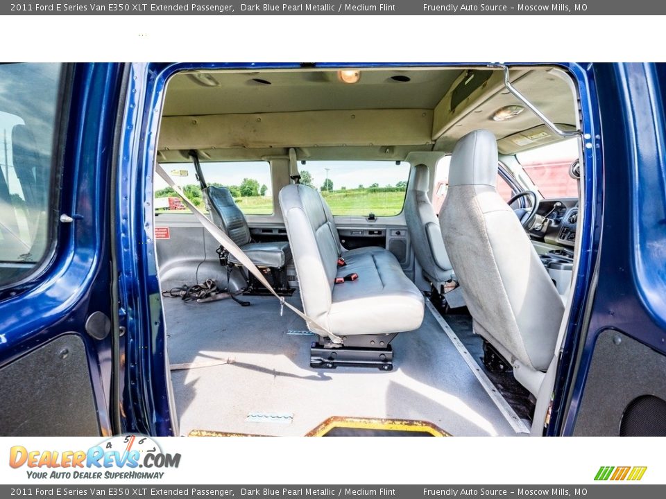 2011 Ford E Series Van E350 XLT Extended Passenger Dark Blue Pearl Metallic / Medium Flint Photo #24