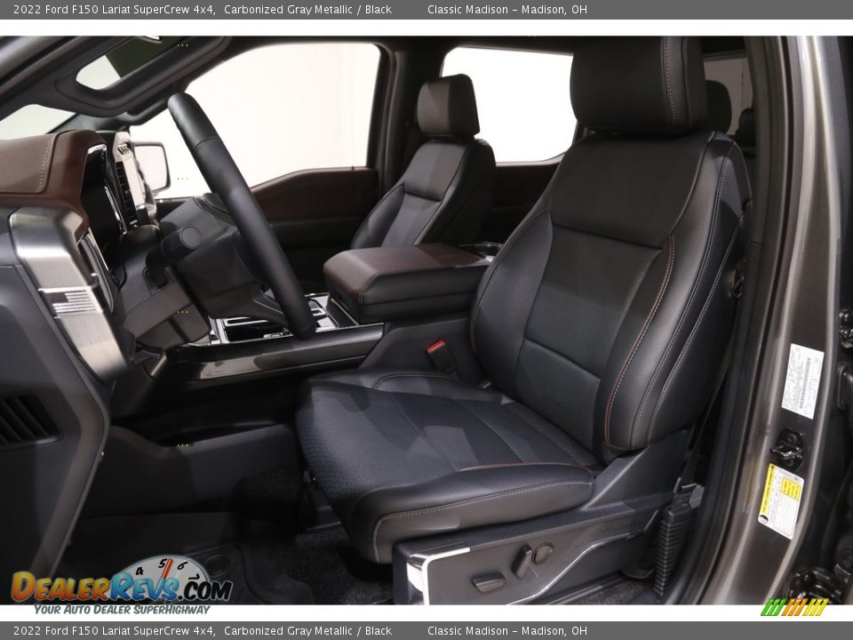 Black Interior - 2022 Ford F150 Lariat SuperCrew 4x4 Photo #6