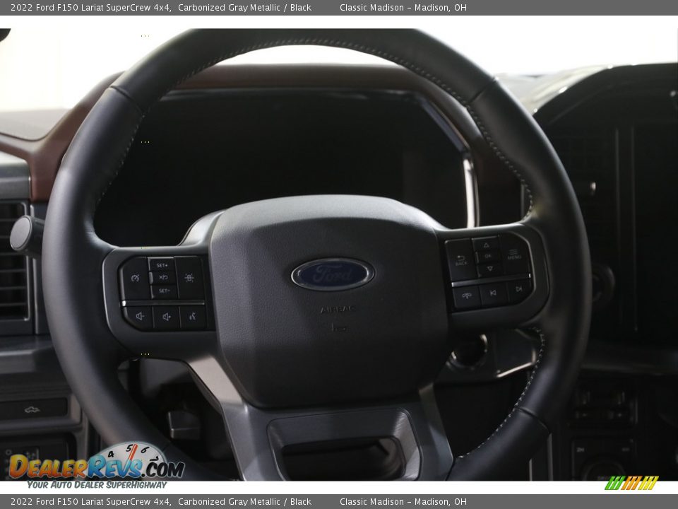 2022 Ford F150 Lariat SuperCrew 4x4 Carbonized Gray Metallic / Black Photo #8