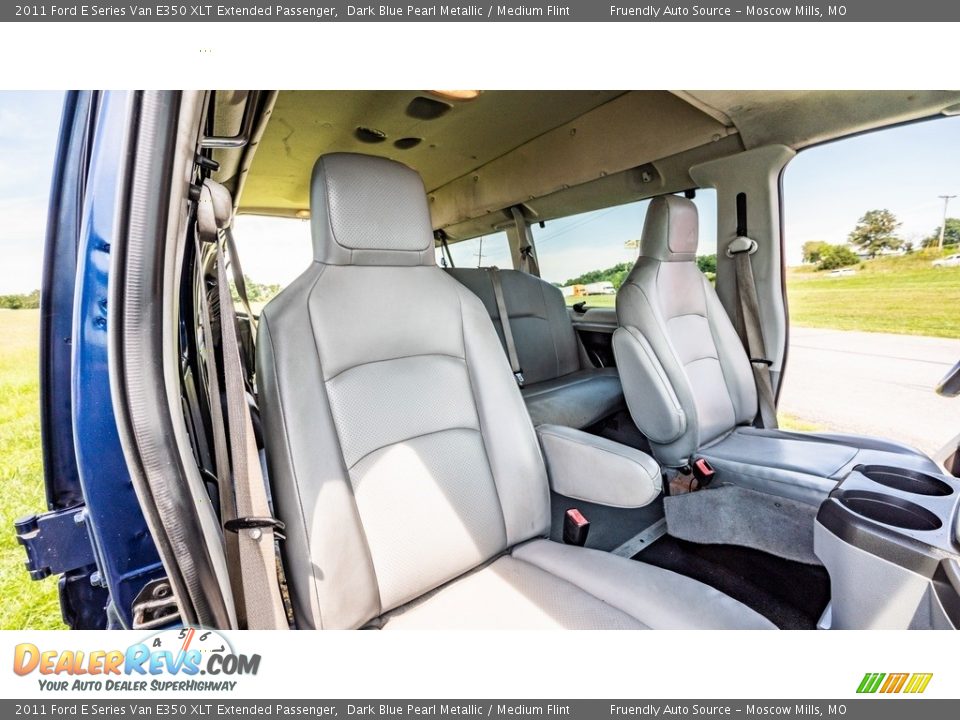 2011 Ford E Series Van E350 XLT Extended Passenger Dark Blue Pearl Metallic / Medium Flint Photo #29
