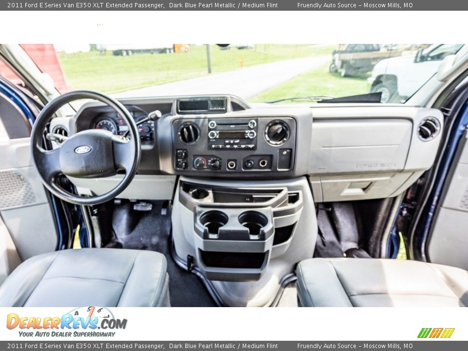 2011 Ford E Series Van E350 XLT Extended Passenger Dark Blue Pearl Metallic / Medium Flint Photo #30