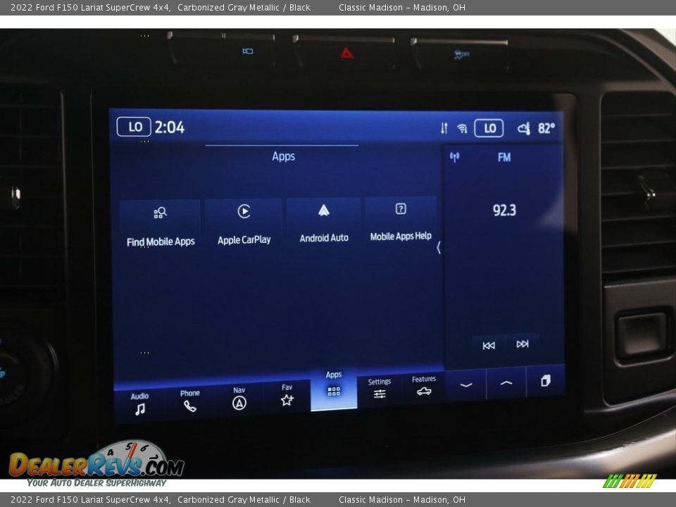 2022 Ford F150 Lariat SuperCrew 4x4 Carbonized Gray Metallic / Black Photo #14