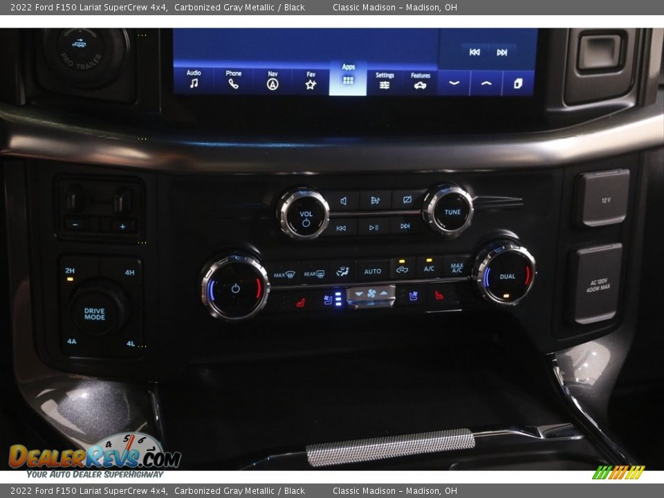 2022 Ford F150 Lariat SuperCrew 4x4 Carbonized Gray Metallic / Black Photo #16