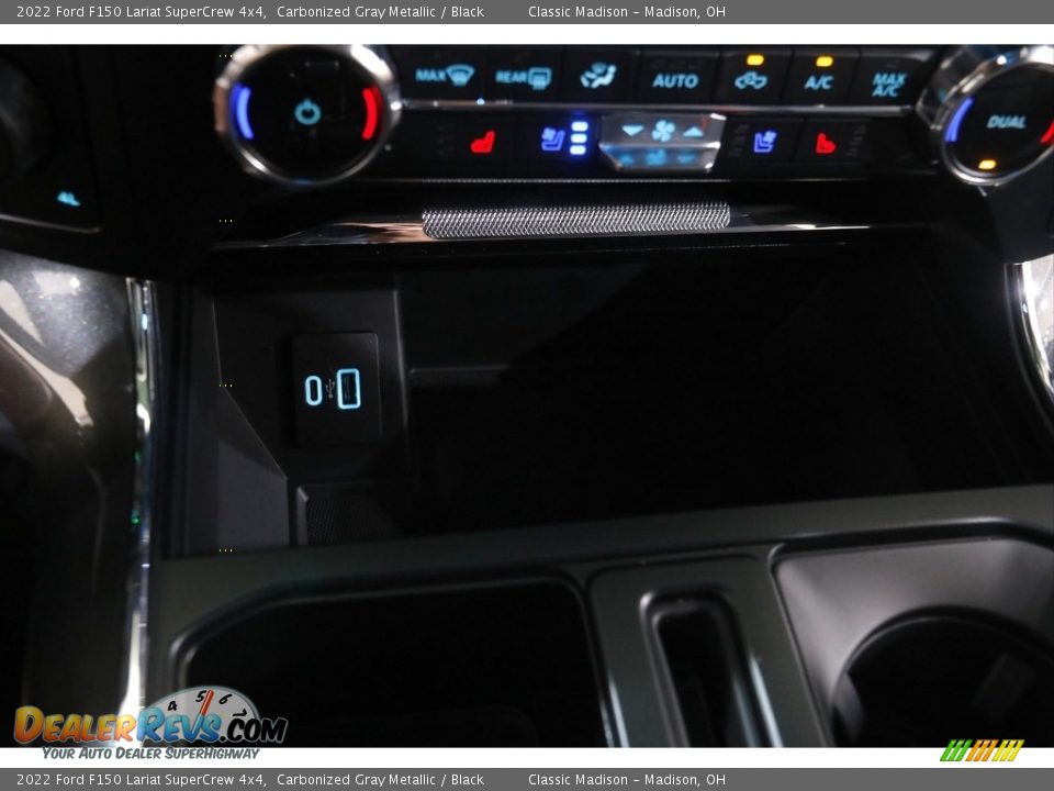 2022 Ford F150 Lariat SuperCrew 4x4 Carbonized Gray Metallic / Black Photo #17