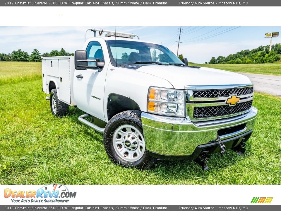 2012 Chevrolet Silverado 3500HD WT Regular Cab 4x4 Chassis Summit White / Dark Titanium Photo #1