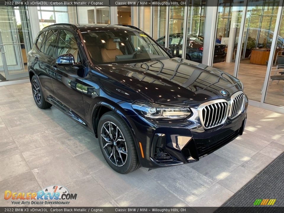 2022 BMW X3 xDrive30i Carbon Black Metallic / Cognac Photo #1