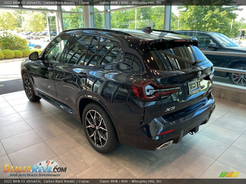 2022 BMW X3 xDrive30i Carbon Black Metallic / Cognac Photo #2