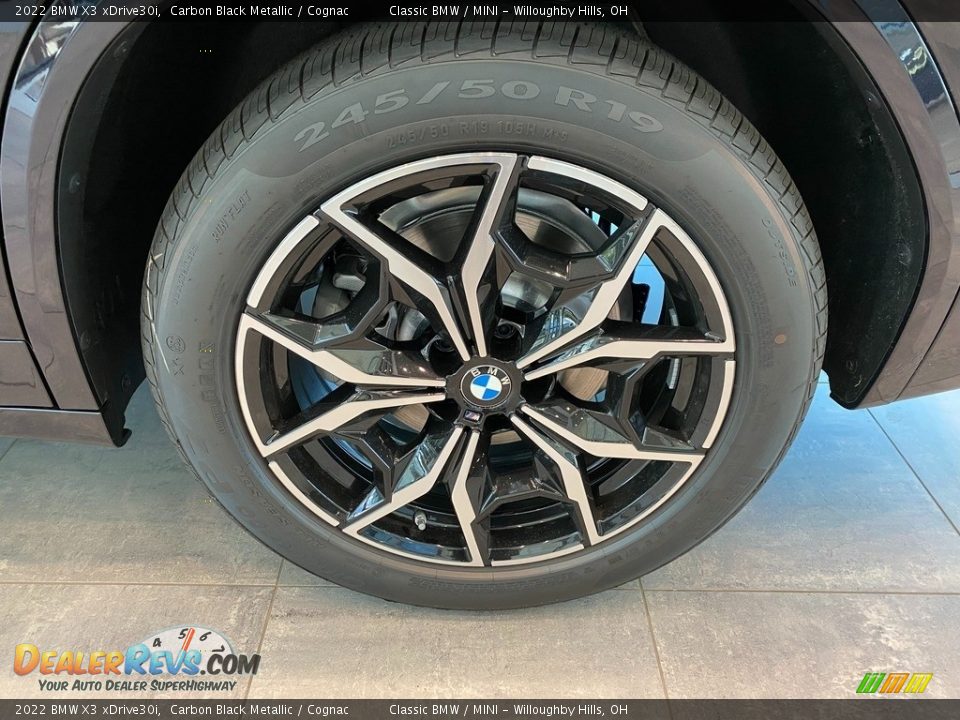 2022 BMW X3 xDrive30i Carbon Black Metallic / Cognac Photo #3