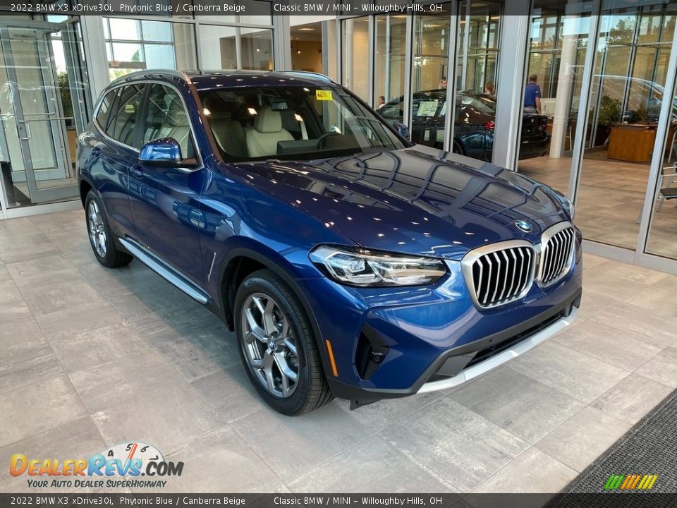 2022 BMW X3 xDrive30i Phytonic Blue / Canberra Beige Photo #1