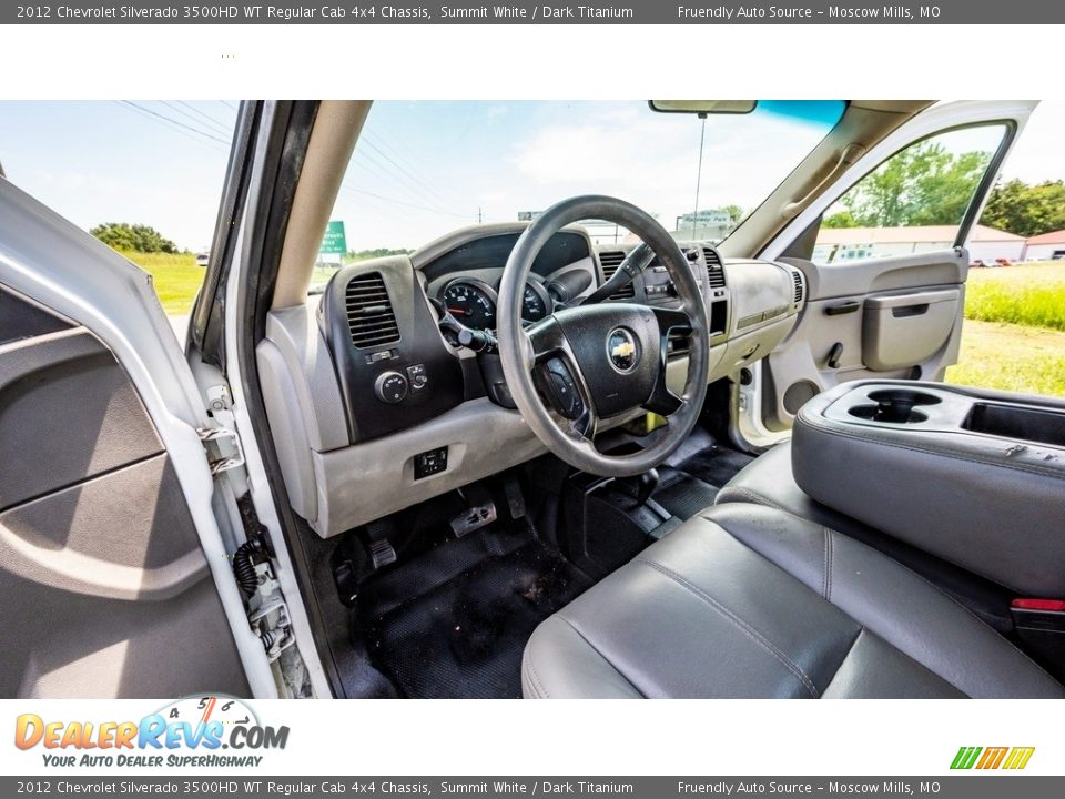 Dark Titanium Interior - 2012 Chevrolet Silverado 3500HD WT Regular Cab 4x4 Chassis Photo #18