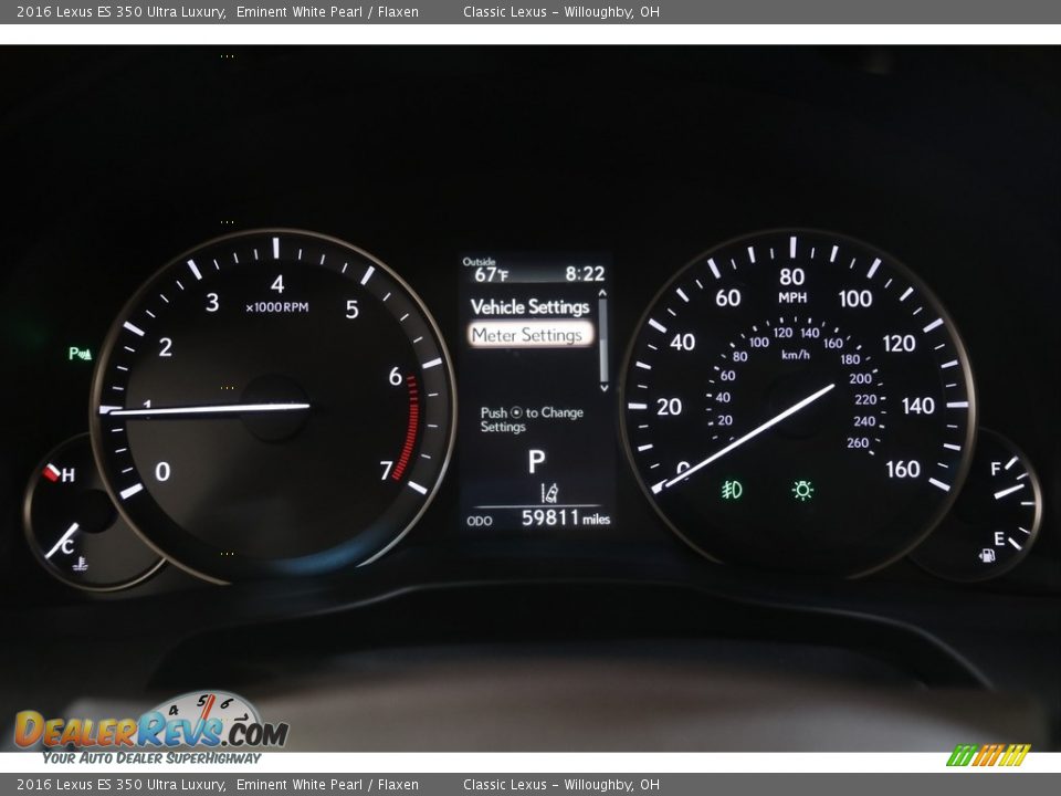 2016 Lexus ES 350 Ultra Luxury Gauges Photo #8