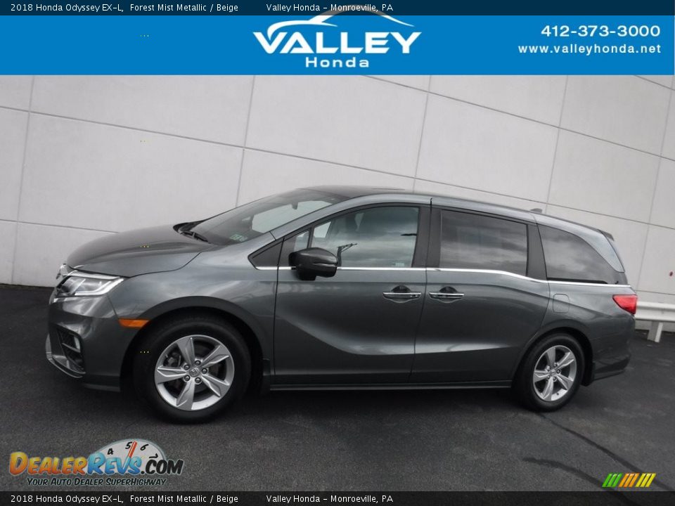 2018 Honda Odyssey EX-L Forest Mist Metallic / Beige Photo #2