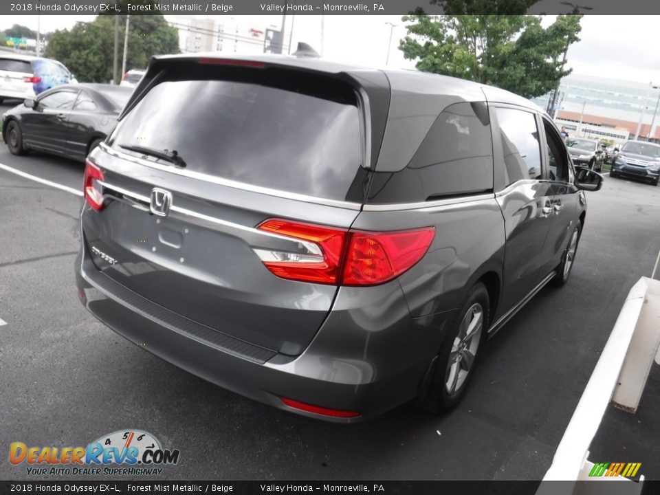 2018 Honda Odyssey EX-L Forest Mist Metallic / Beige Photo #7