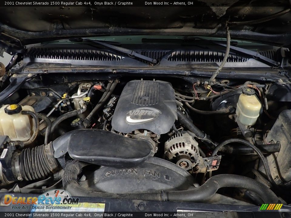 2001 Chevrolet Silverado 1500 Regular Cab 4x4 Onyx Black / Graphite Photo #5