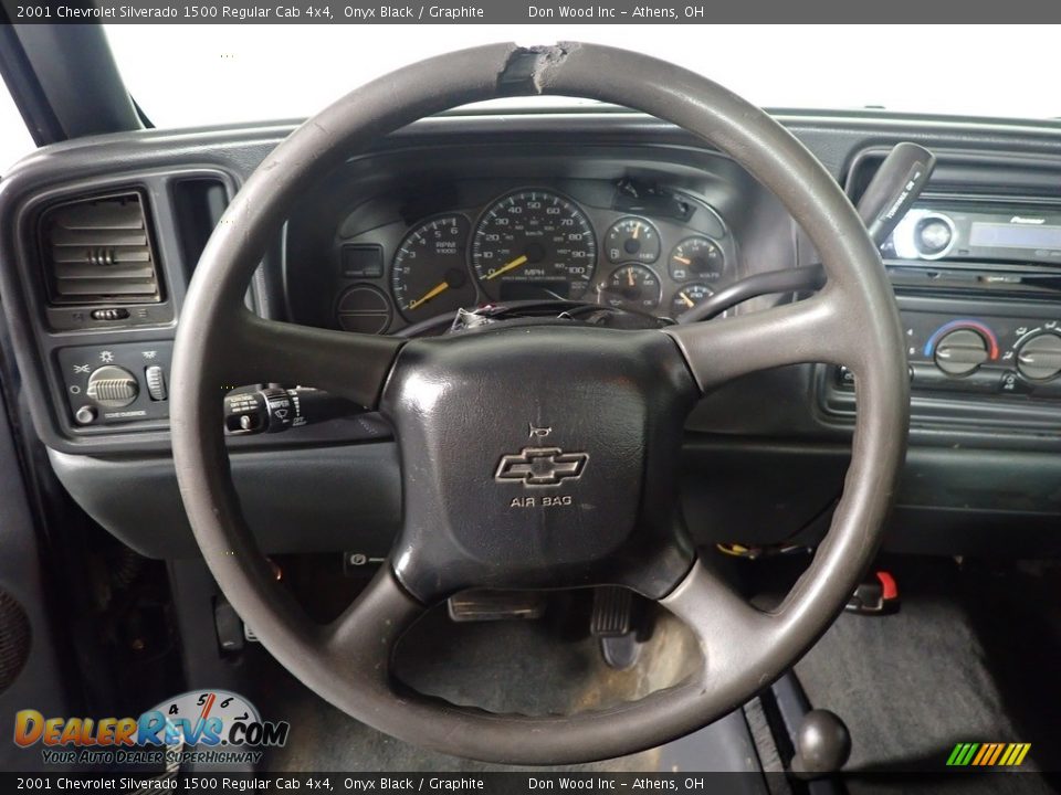 2001 Chevrolet Silverado 1500 Regular Cab 4x4 Onyx Black / Graphite Photo #20