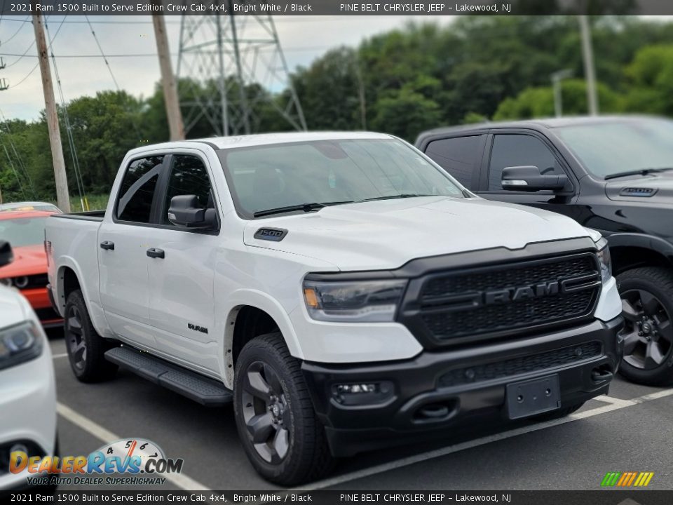 2021 Ram 1500 Built to Serve Edition Crew Cab 4x4 Bright White / Black Photo #3