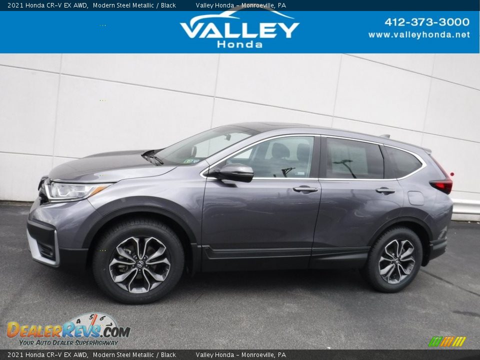 2021 Honda CR-V EX AWD Modern Steel Metallic / Black Photo #2