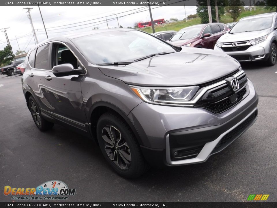 2021 Honda CR-V EX AWD Modern Steel Metallic / Black Photo #6