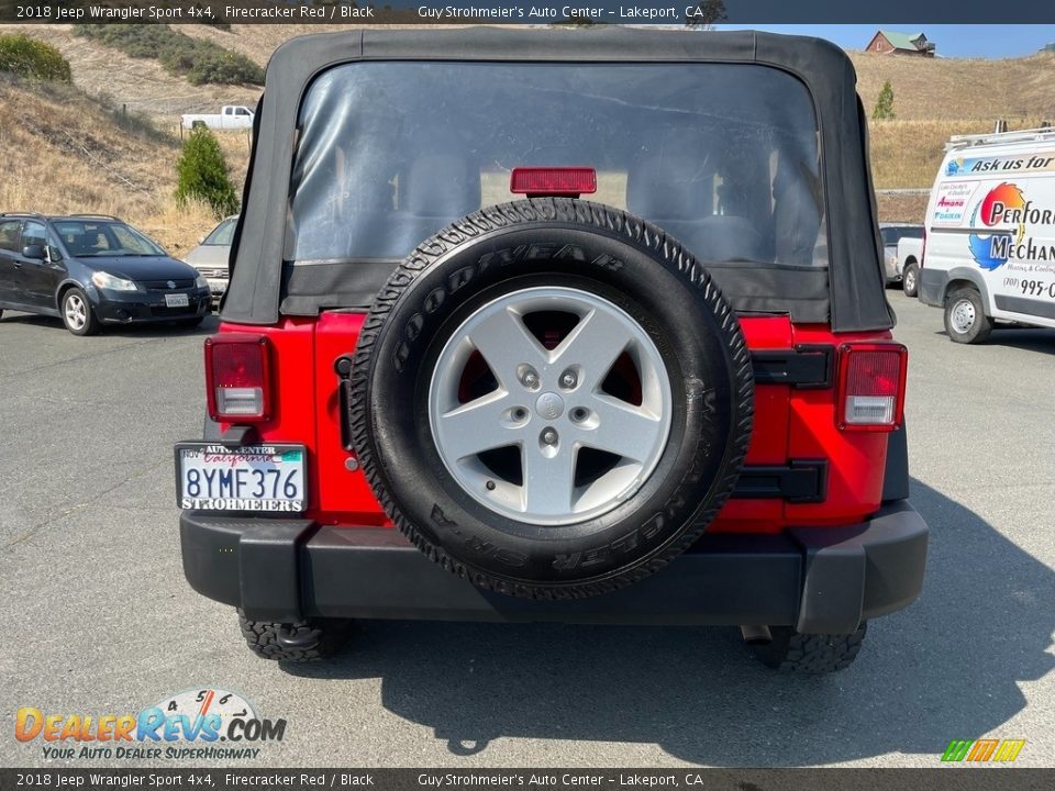 2018 Jeep Wrangler Sport 4x4 Firecracker Red / Black Photo #6