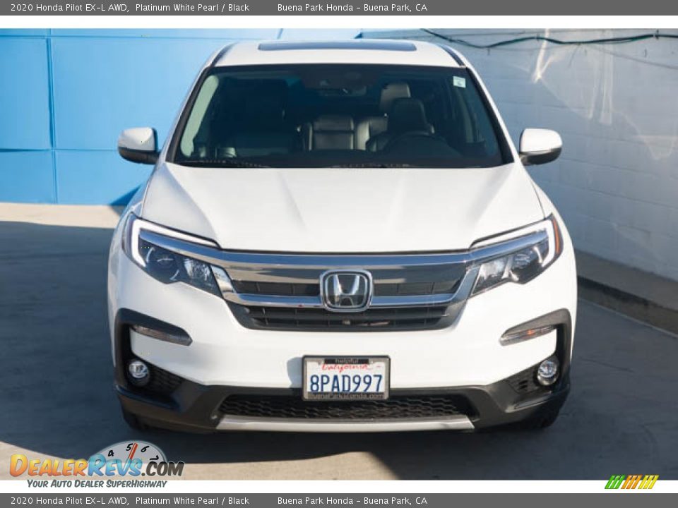 2020 Honda Pilot EX-L AWD Platinum White Pearl / Black Photo #7