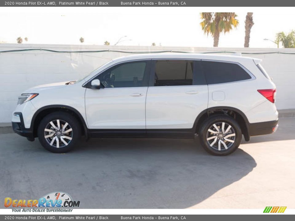 2020 Honda Pilot EX-L AWD Platinum White Pearl / Black Photo #8
