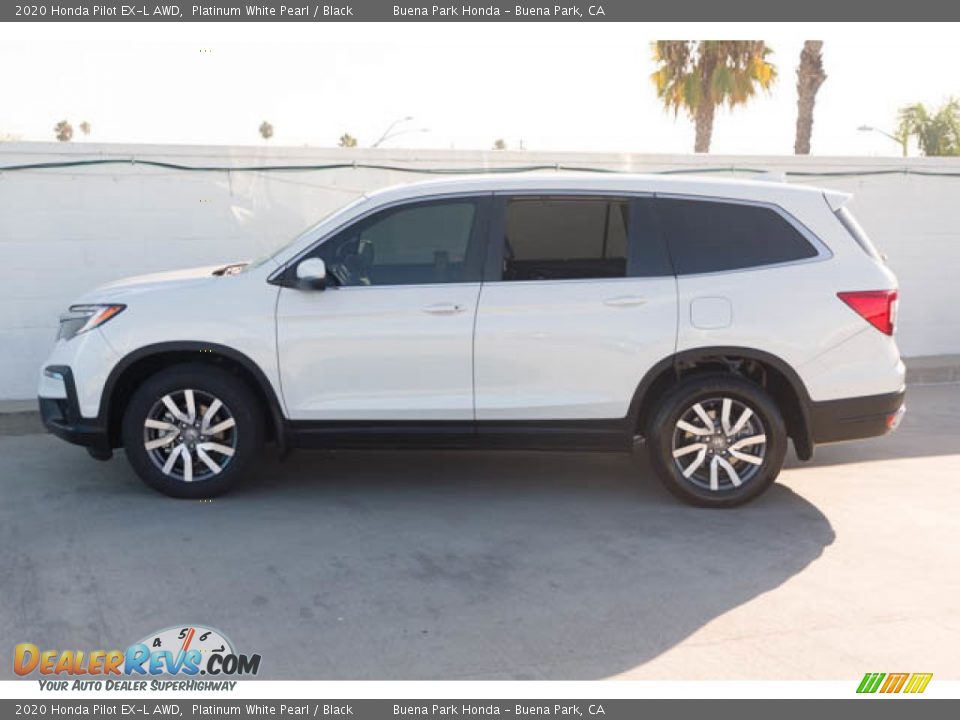 2020 Honda Pilot EX-L AWD Platinum White Pearl / Black Photo #8