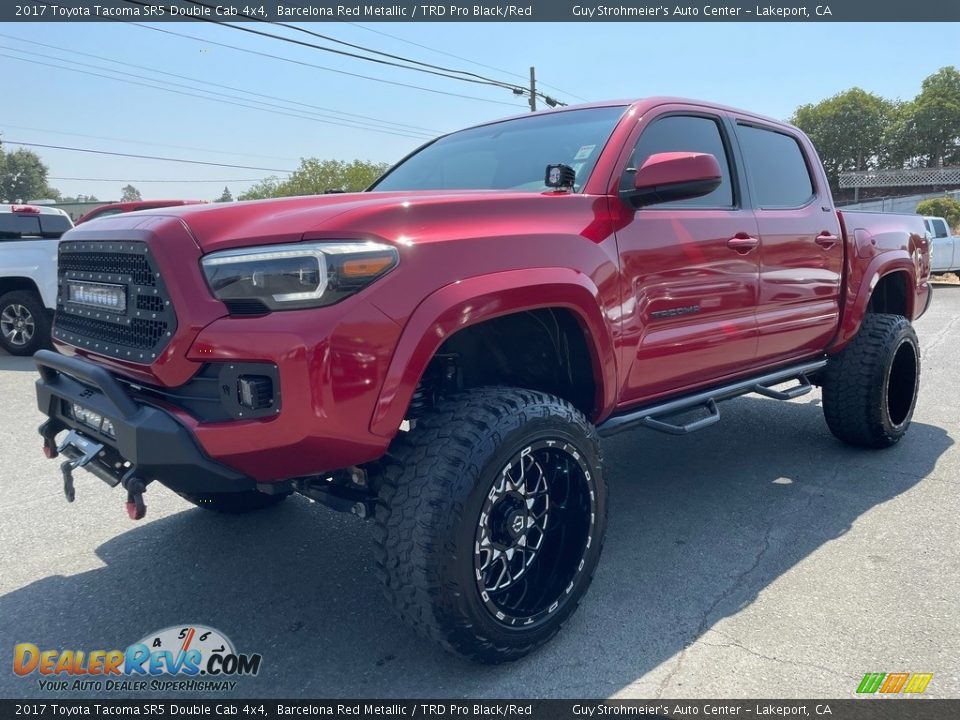 2017 Toyota Tacoma SR5 Double Cab 4x4 Barcelona Red Metallic / TRD Pro Black/Red Photo #1