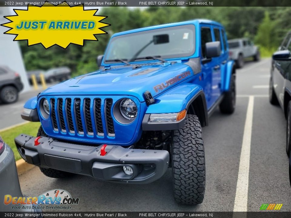 2022 Jeep Wrangler Unlimited Rubicon 4x4 Hydro Blue Pearl / Black Photo #1