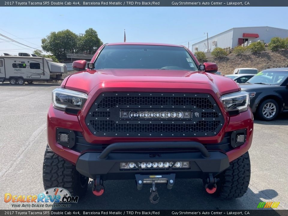 2017 Toyota Tacoma SR5 Double Cab 4x4 Barcelona Red Metallic / TRD Pro Black/Red Photo #2