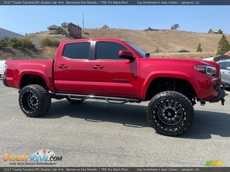 2017 Toyota Tacoma SR5 Double Cab 4x4 Barcelona Red Metallic / TRD Pro Black/Red Photo #4