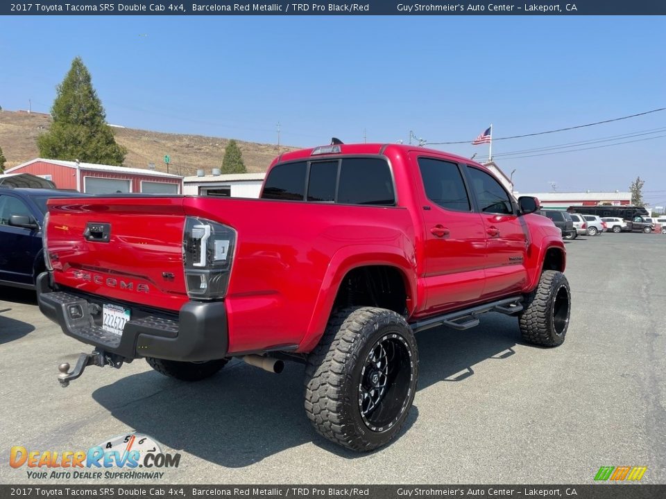 2017 Toyota Tacoma SR5 Double Cab 4x4 Barcelona Red Metallic / TRD Pro Black/Red Photo #5