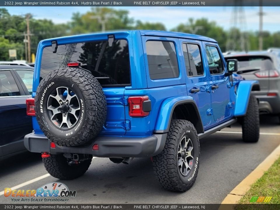 2022 Jeep Wrangler Unlimited Rubicon 4x4 Hydro Blue Pearl / Black Photo #7