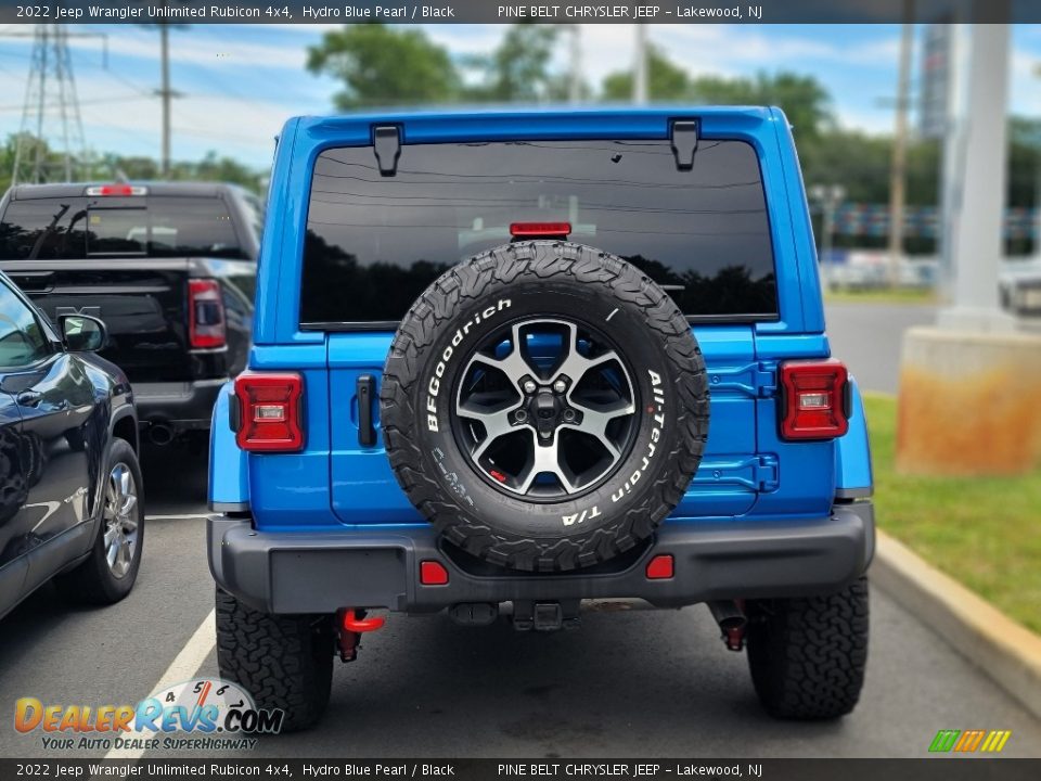 2022 Jeep Wrangler Unlimited Rubicon 4x4 Hydro Blue Pearl / Black Photo #8
