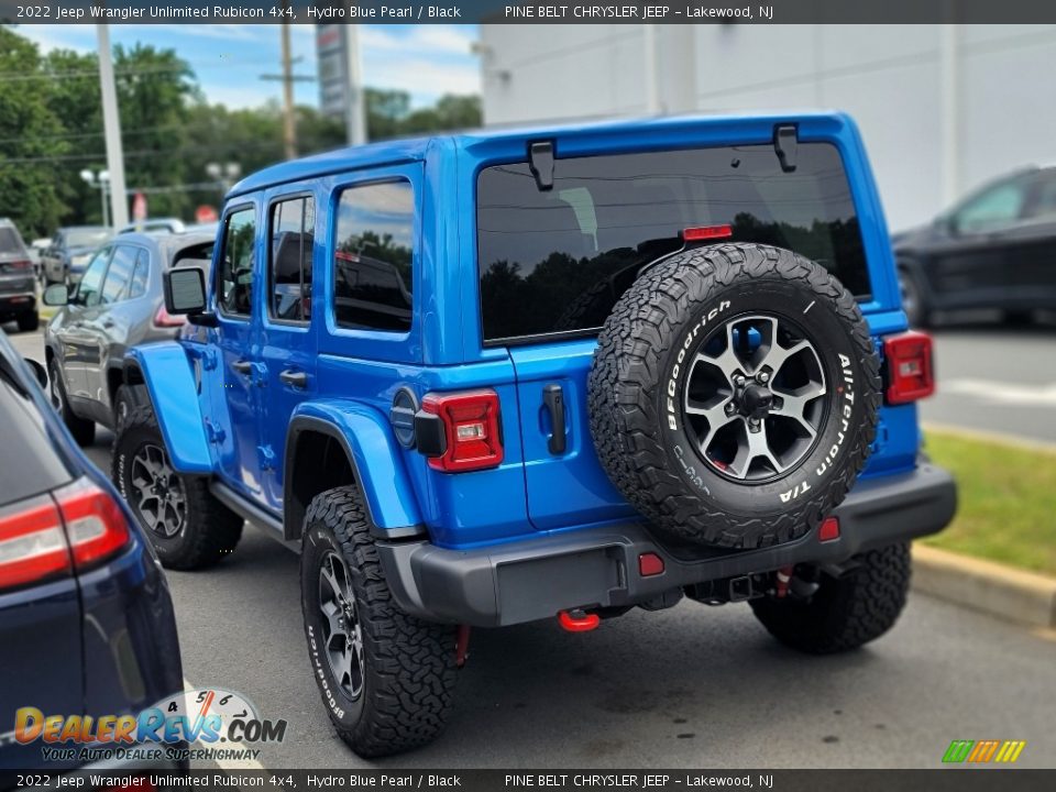 2022 Jeep Wrangler Unlimited Rubicon 4x4 Hydro Blue Pearl / Black Photo #9