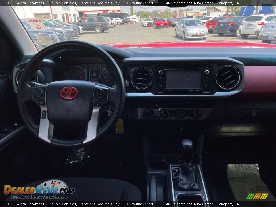 2017 Toyota Tacoma SR5 Double Cab 4x4 Barcelona Red Metallic / TRD Pro Black/Red Photo #10