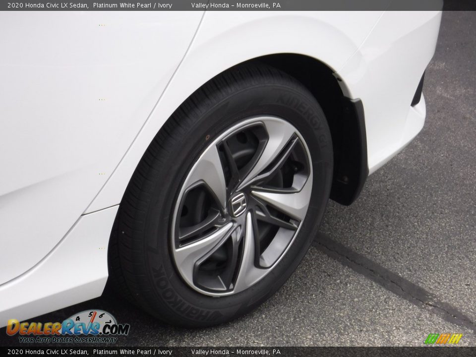 2020 Honda Civic LX Sedan Platinum White Pearl / Ivory Photo #3