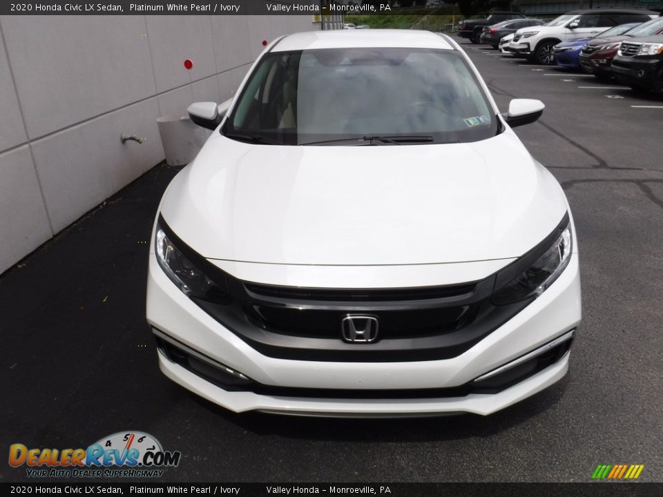 2020 Honda Civic LX Sedan Platinum White Pearl / Ivory Photo #4