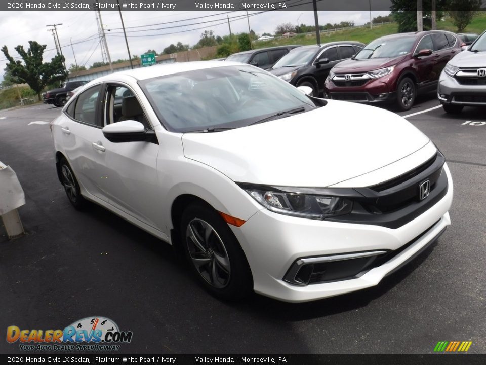 2020 Honda Civic LX Sedan Platinum White Pearl / Ivory Photo #5