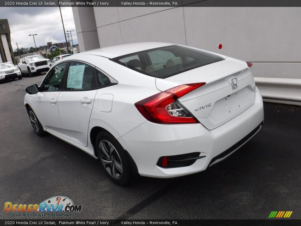 2020 Honda Civic LX Sedan Platinum White Pearl / Ivory Photo #8