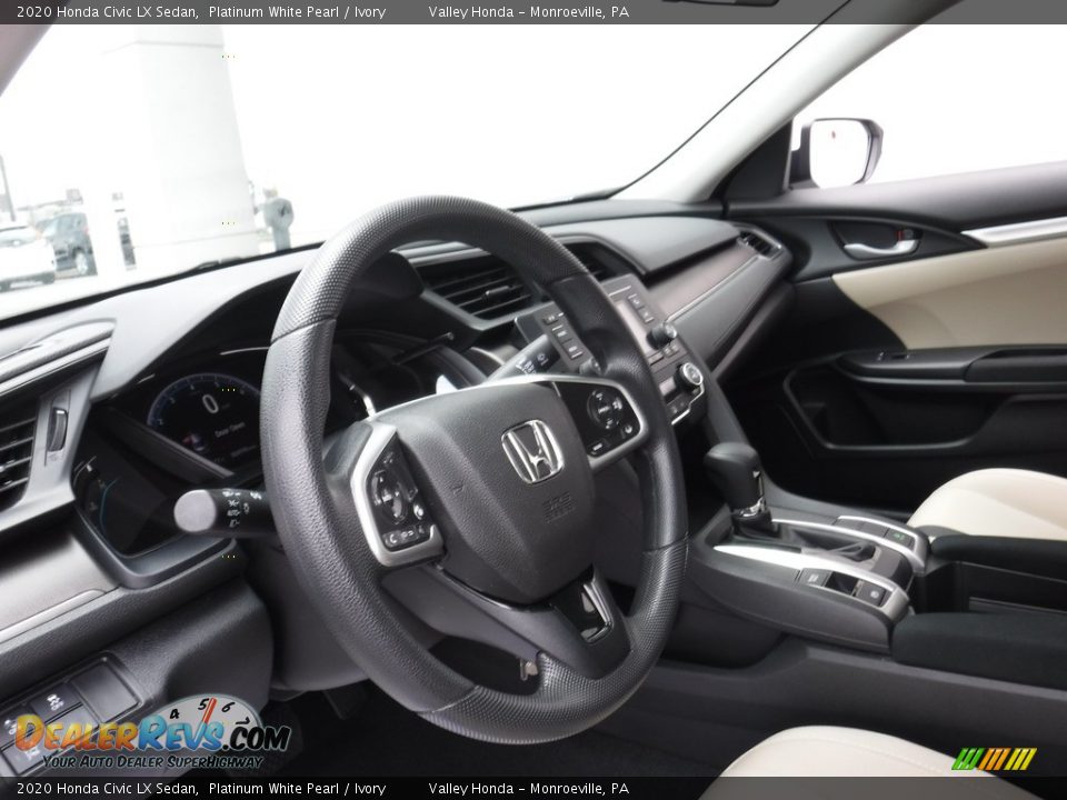 2020 Honda Civic LX Sedan Platinum White Pearl / Ivory Photo #9